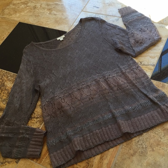 J. Jill superfine sweater knit metallic & mohair - Picture 1 of 8